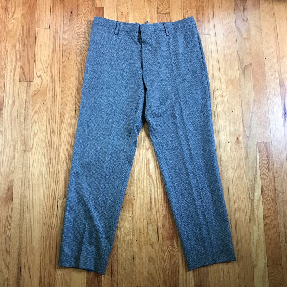 DSQUARED2 Men's Gray Houndstooth Dress Trousers 34x30